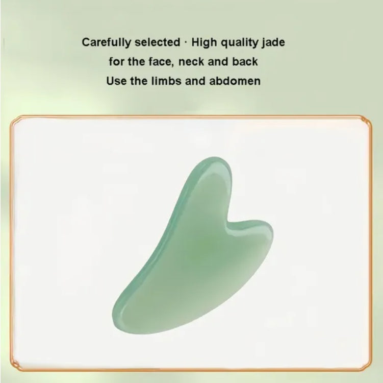 Jade Roller and Gua Sha Set - Natural Facial Massage Tool for Anti-Aging